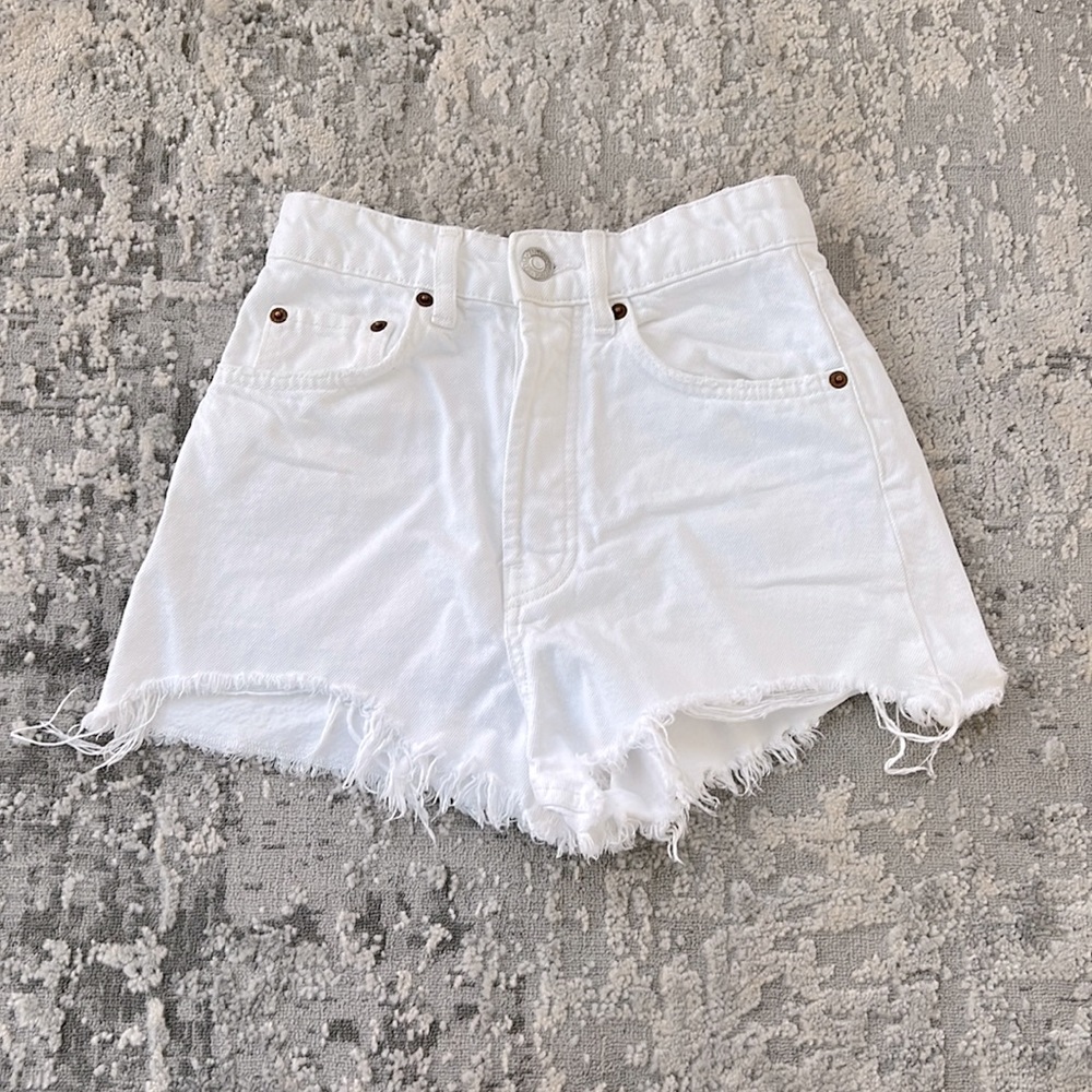 Zara denim white shorts 2
